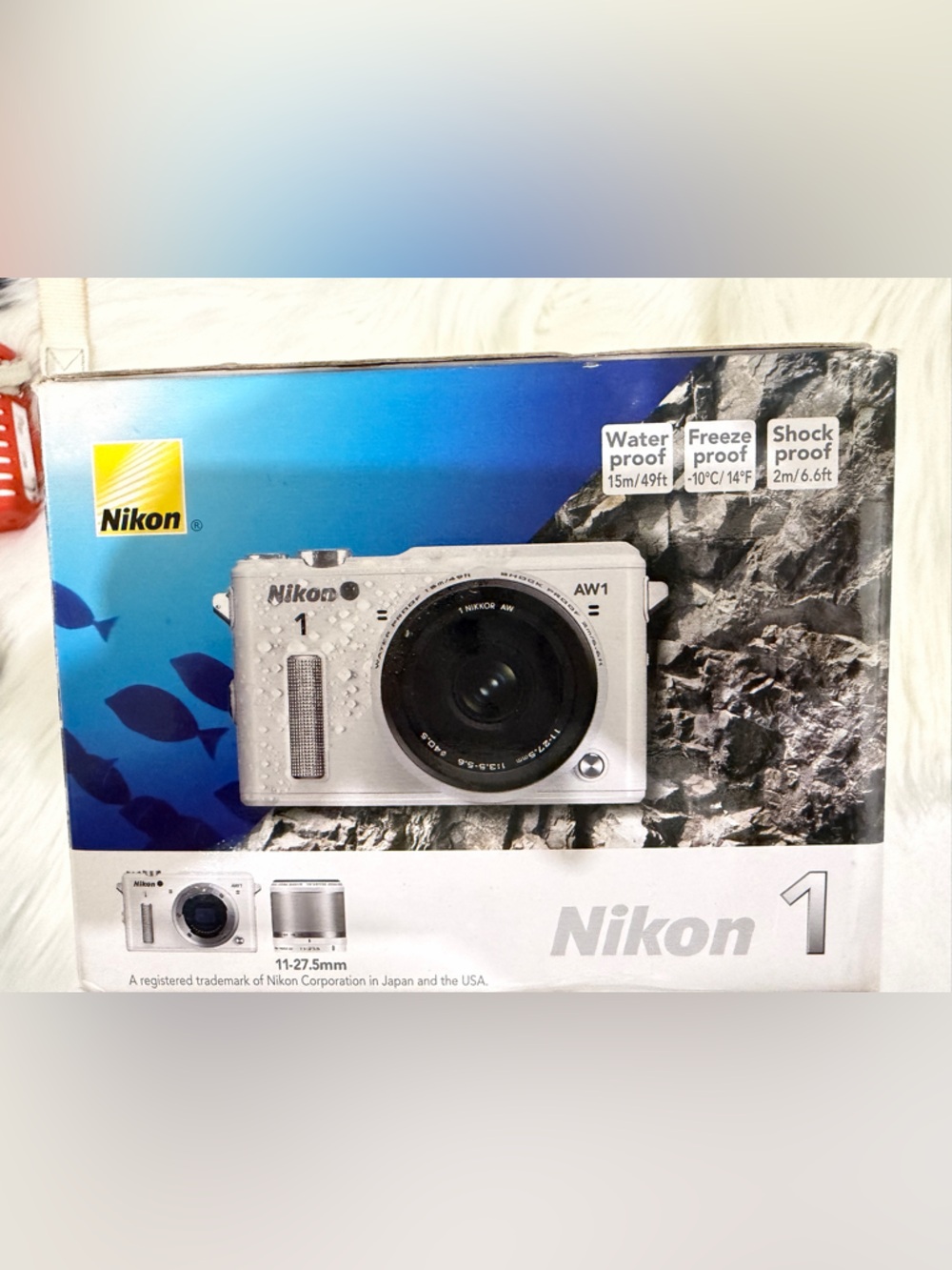 Nikon 1 AW1 White Compact Waterproof Shockproof Digital Camera + Accessories